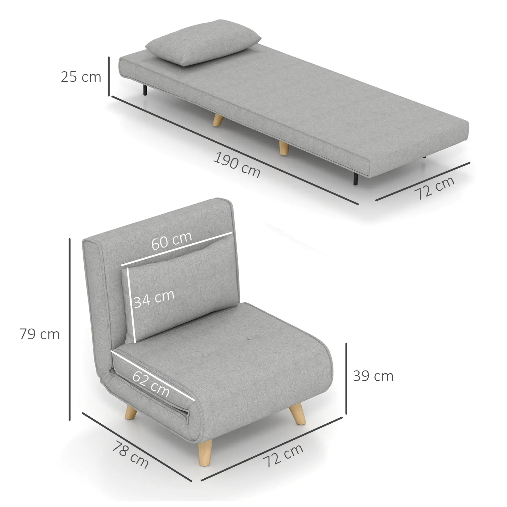 SILLÓN CAMA MODELO LUNA – CONVERTIBLE 2 EN 1 image 2