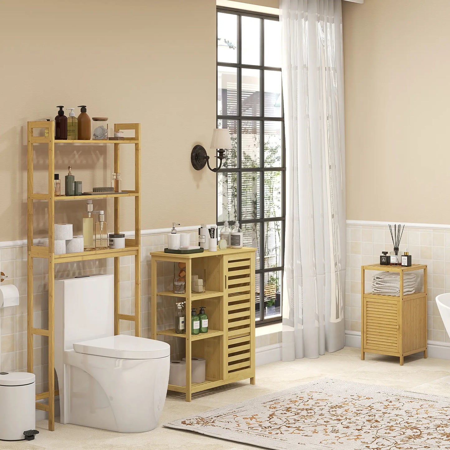 ESTANTERÍA DE BAÑO DE BAMBÚ NATURA KUBE – COMPACTA, PRÁCTICA Y NATURAL image 2
