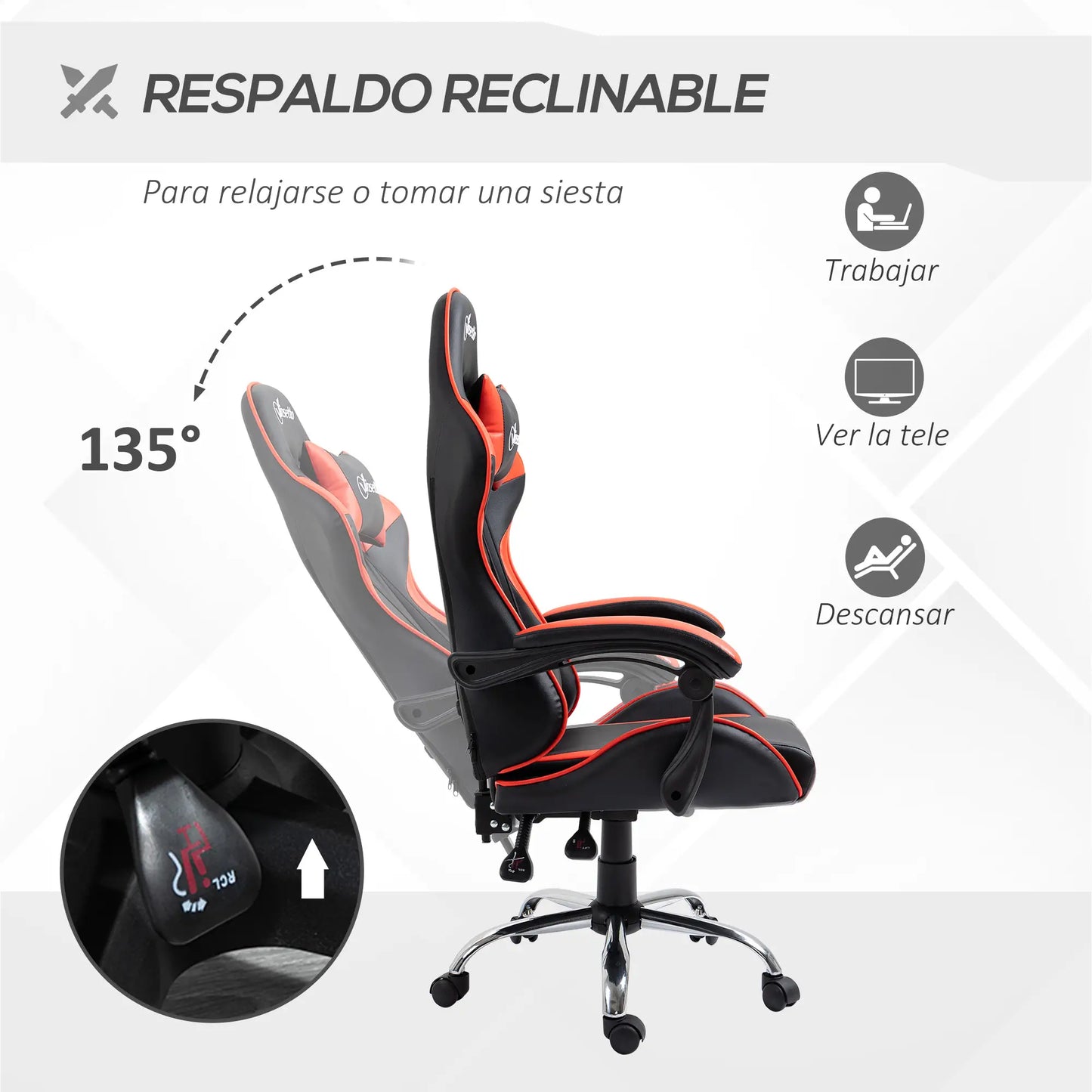 SILLA GAMING MODELO REDCORE RACING image 1