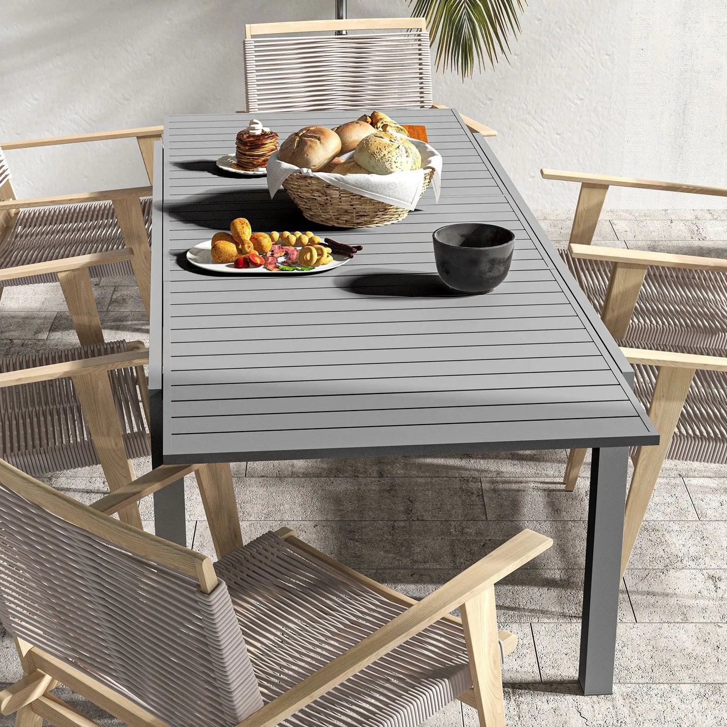 MESA DE COMEDOR EXTERIOR EXTENSIBLE ATENAS 180/240 CM image 1