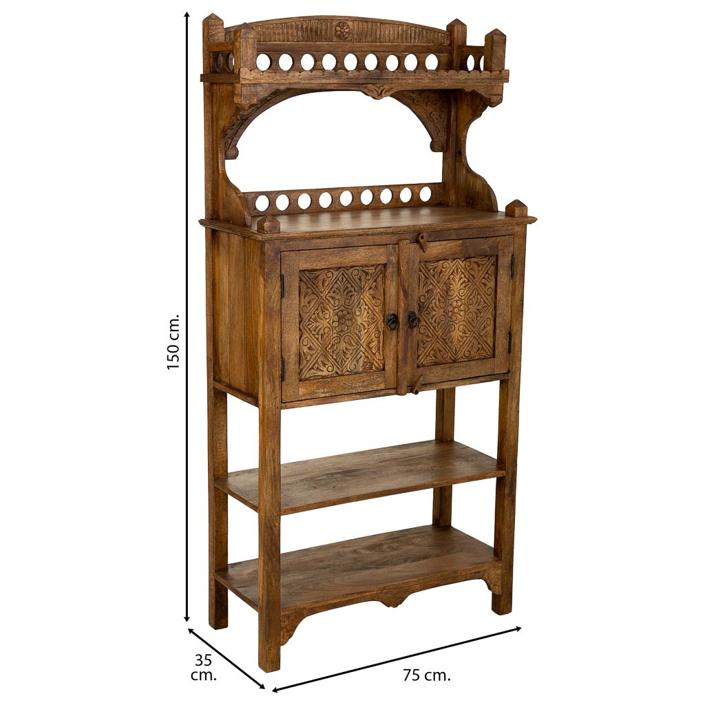 APARADOR DALIAN MARRÓN ALTO ARTESANAL image 7