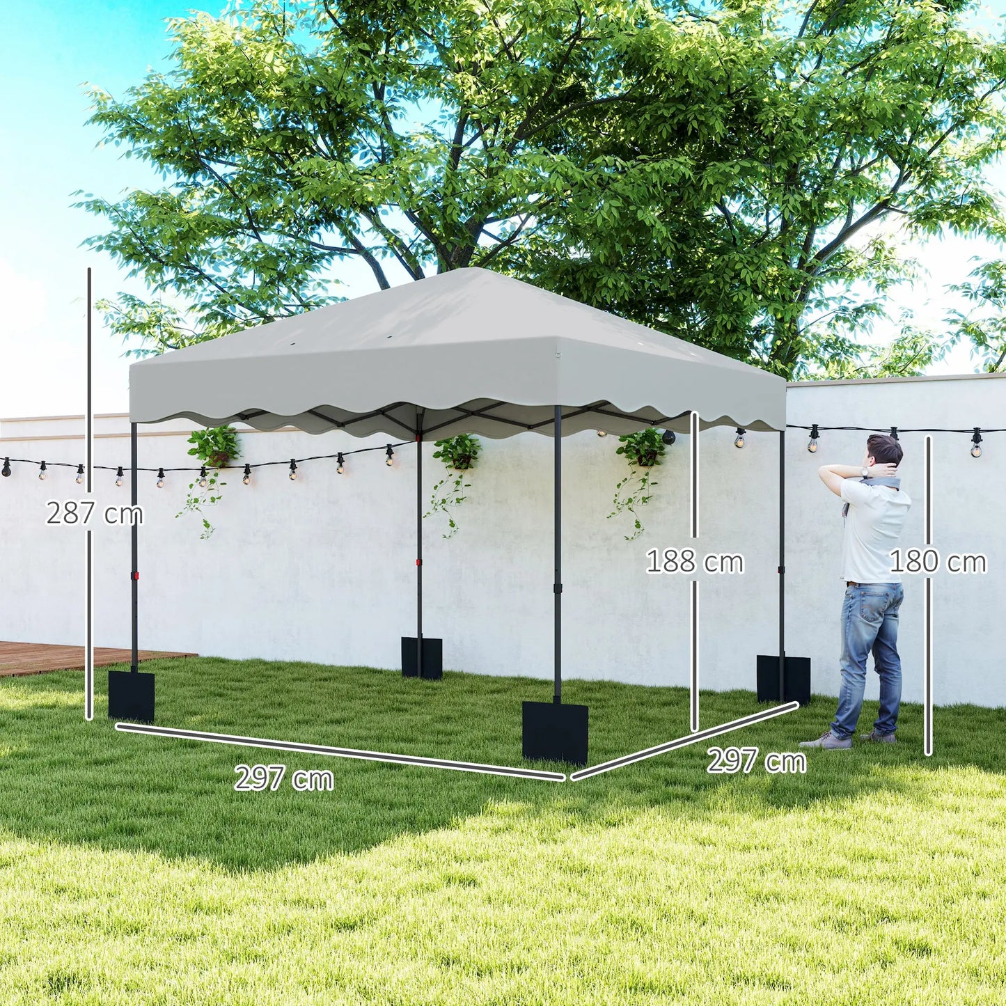 CARPA PLEGABLE DE JARDÍN AURA SHADE 3X3 BLANCA image 3