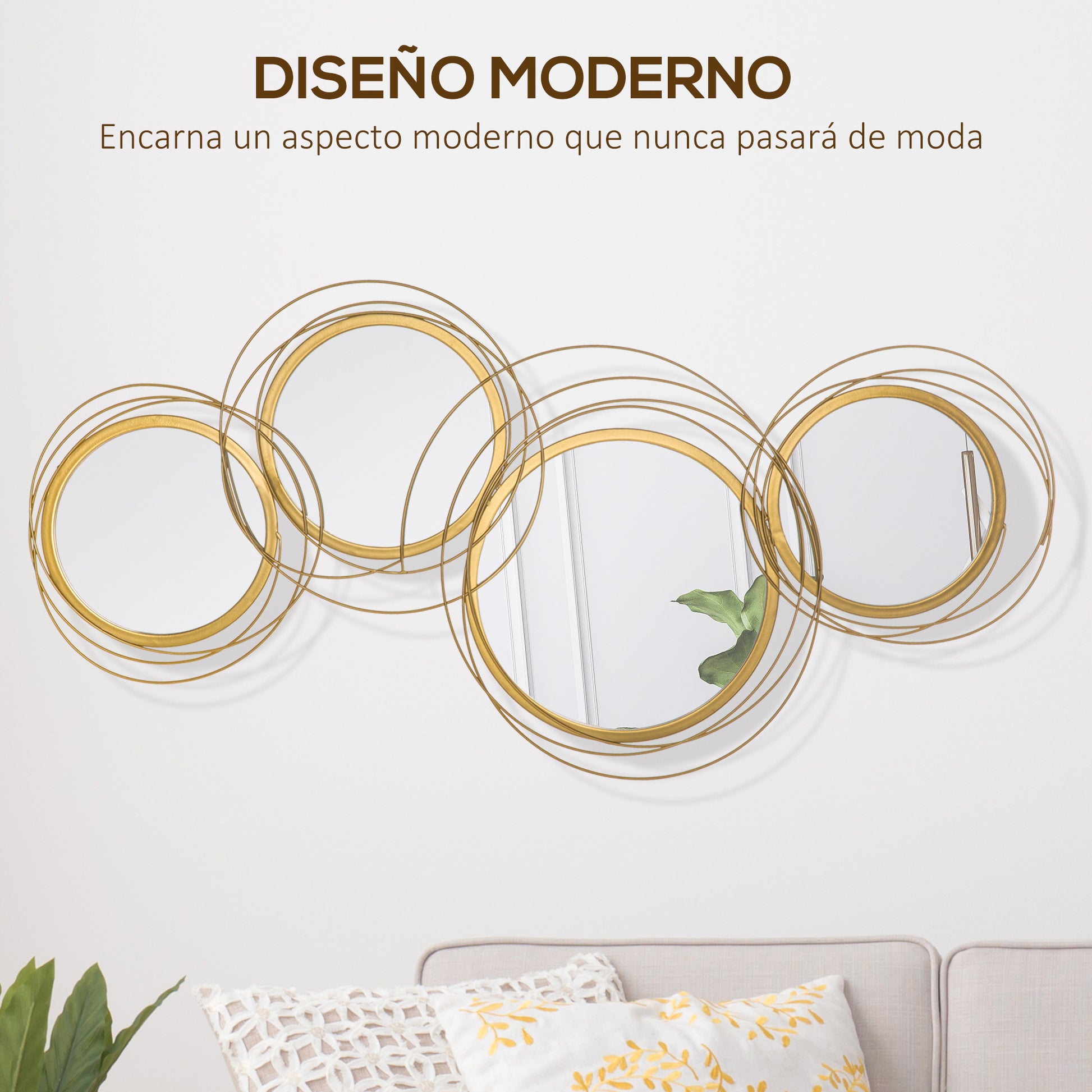 DECORACIÓN METÁLICA ESPEJOS ORBIT GOLD image 4