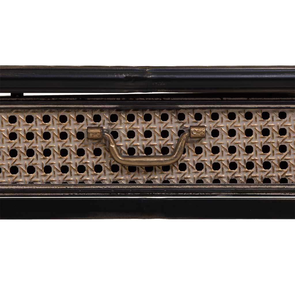 KIT MESA AUXILIAR ALKA DE METAL MARRÓN 1 CAJÓN image 4