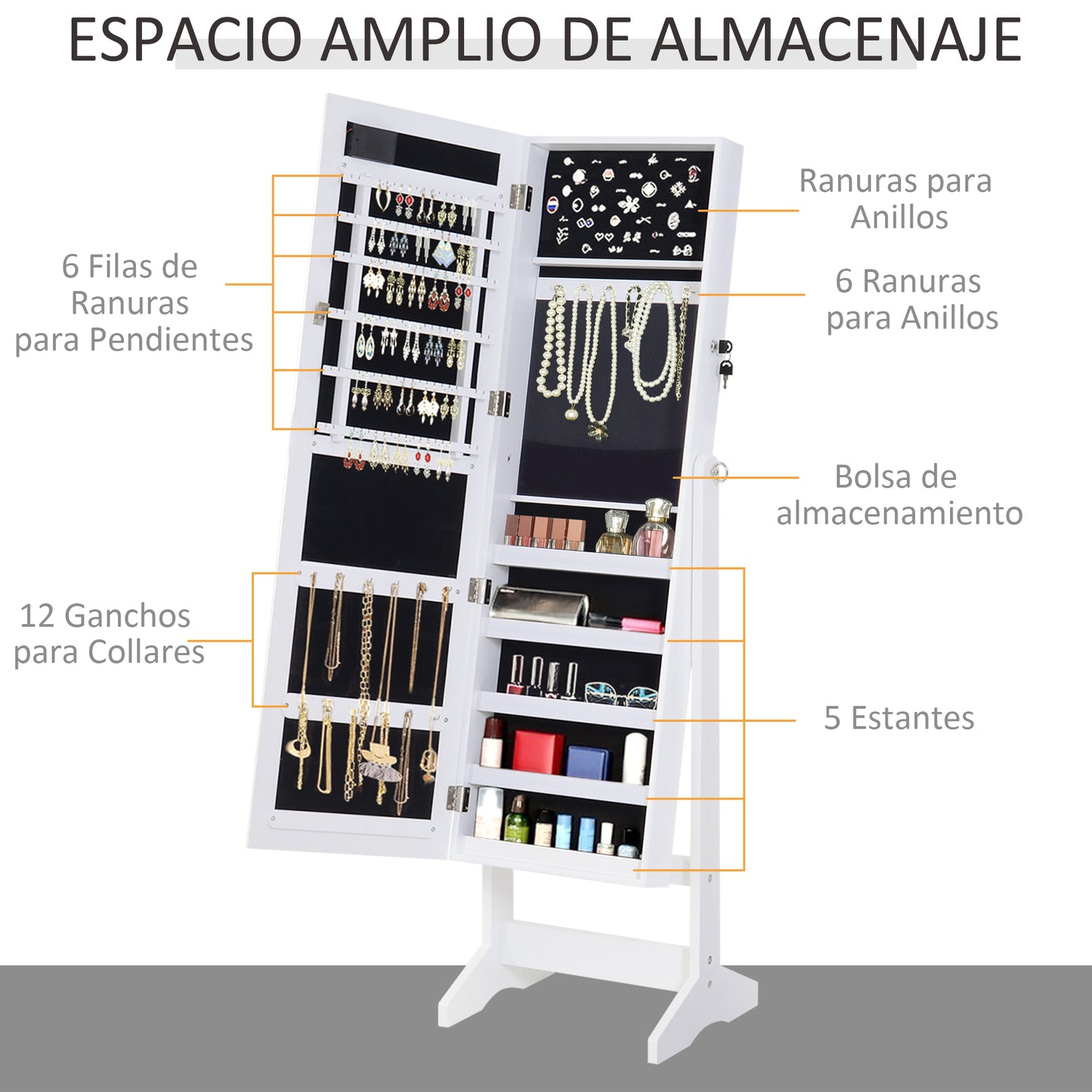 ESPEJO JOYERO LUMINA WHITE LED image 5