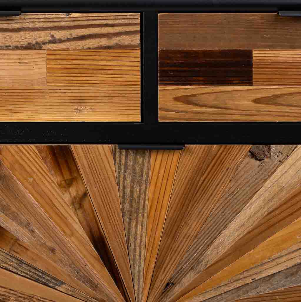 MUEBLE ZAPATERO TAKI DE MADERA RECUPERADA Y METAL MARRÓN 2P + 2C image 8
