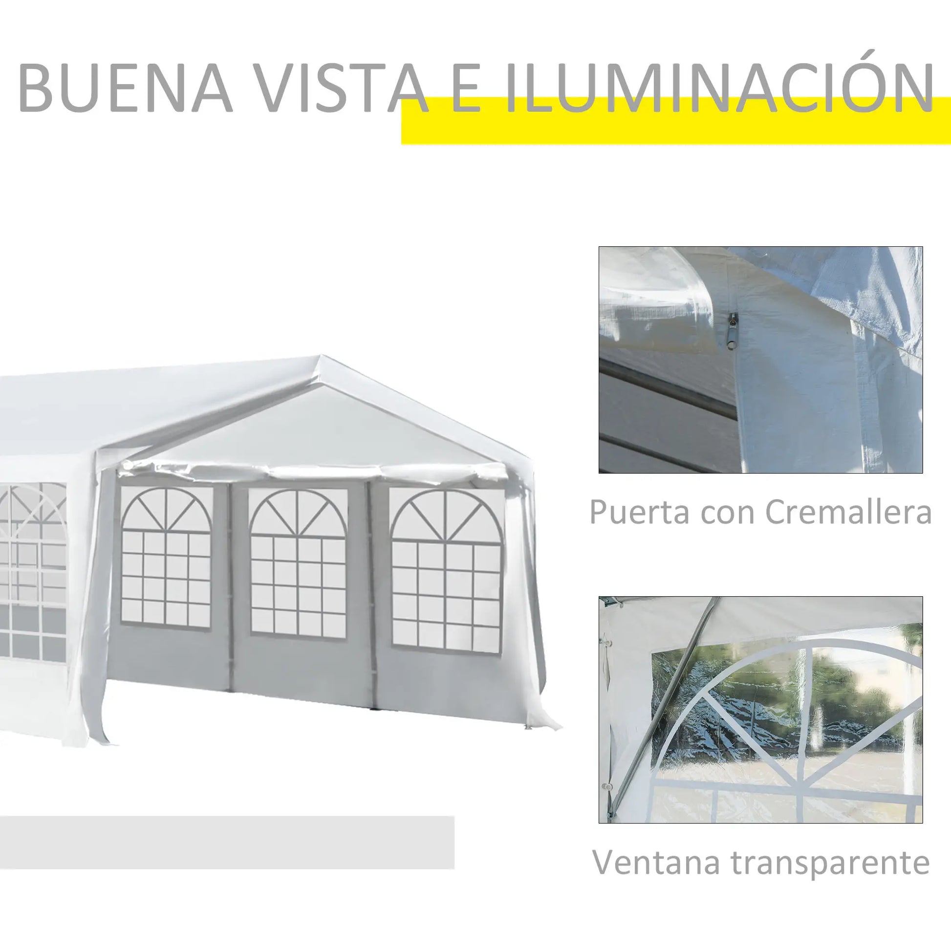 CARPA DE JARDÍN IMPERIAL GARDEN 8X4 BLANCA image 5