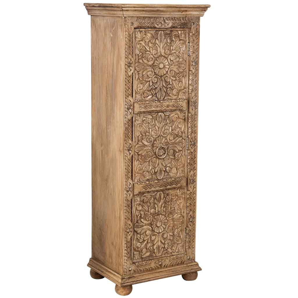 ARMARIO DALIAN BEIGE COMPACT ARTESANAL DE MADERA MACIZA image 0