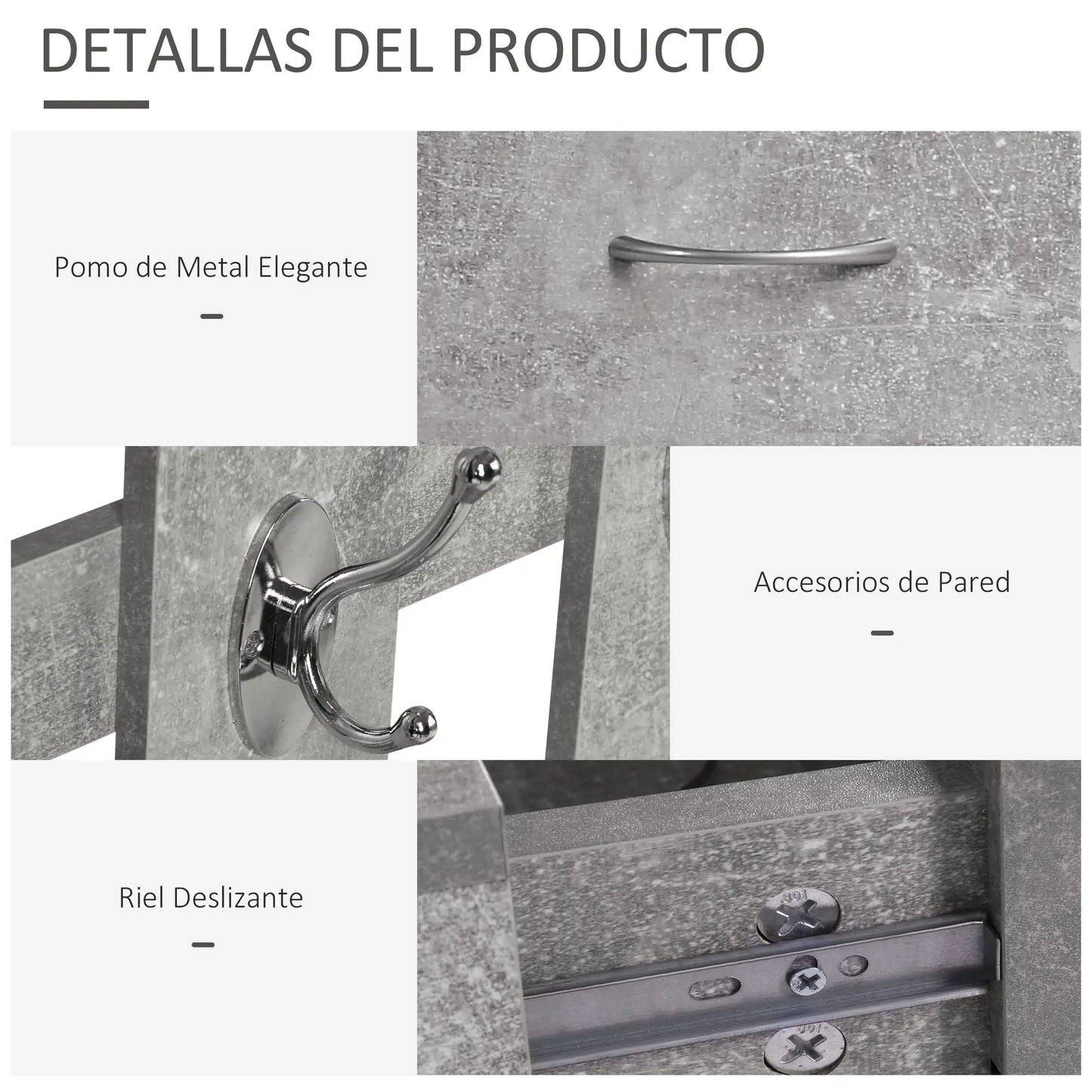 RECIBIDOR MIRROR&STORE GREY 3 EN 1 image 3