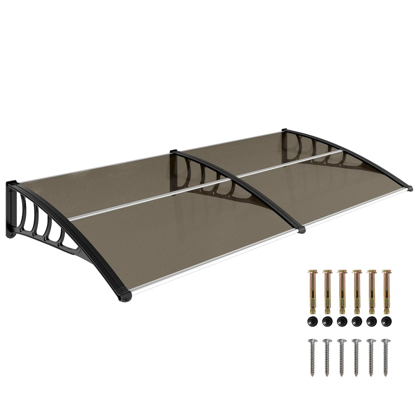 MARQUESINA EXTERIOR CURVA AURELIA 200 PARA PUERTAS Y VENTANAS image 1