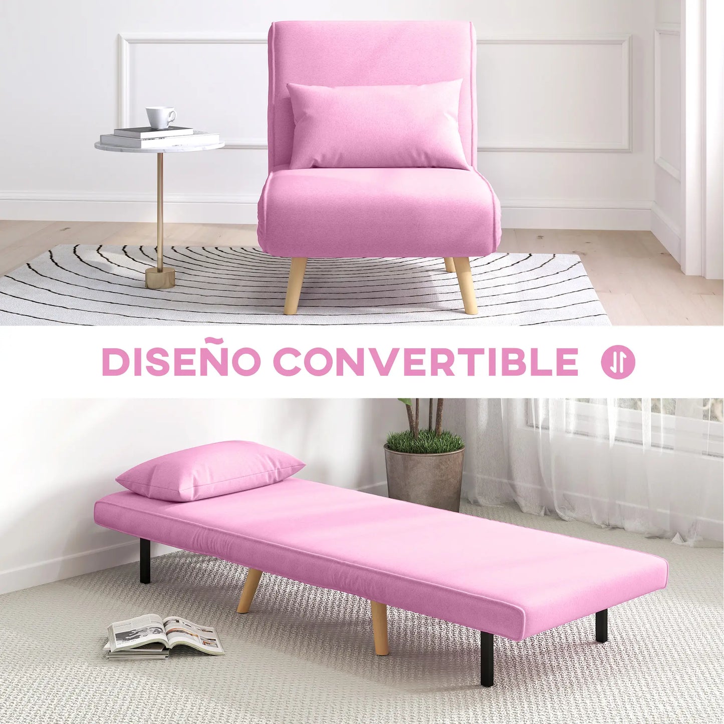 SOFÁ CAMA INDIVIDUAL MODELO NIZA 80 – 3 EN 1 image 11