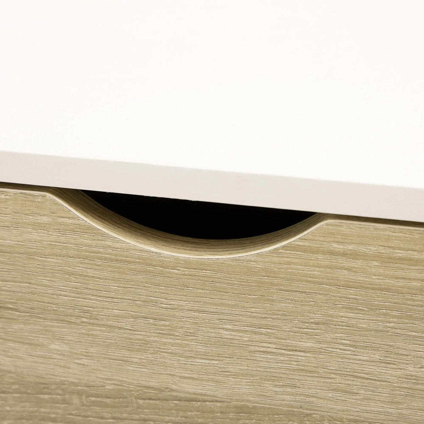 MESA NÓRDICA BLANCA CON CAJONES image 4
