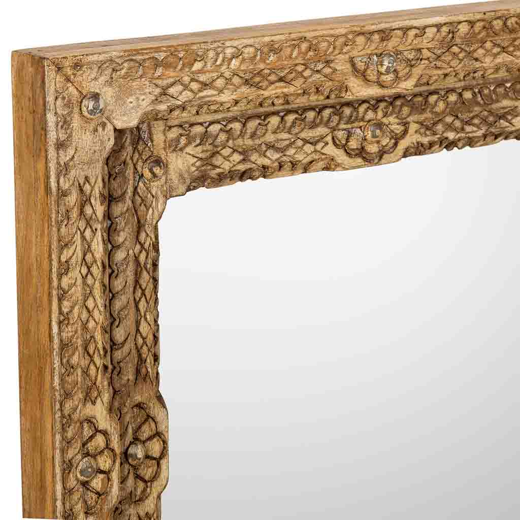 ESPEJO DALIAN ARTESANAL MARRÓN DE MADERA image 4