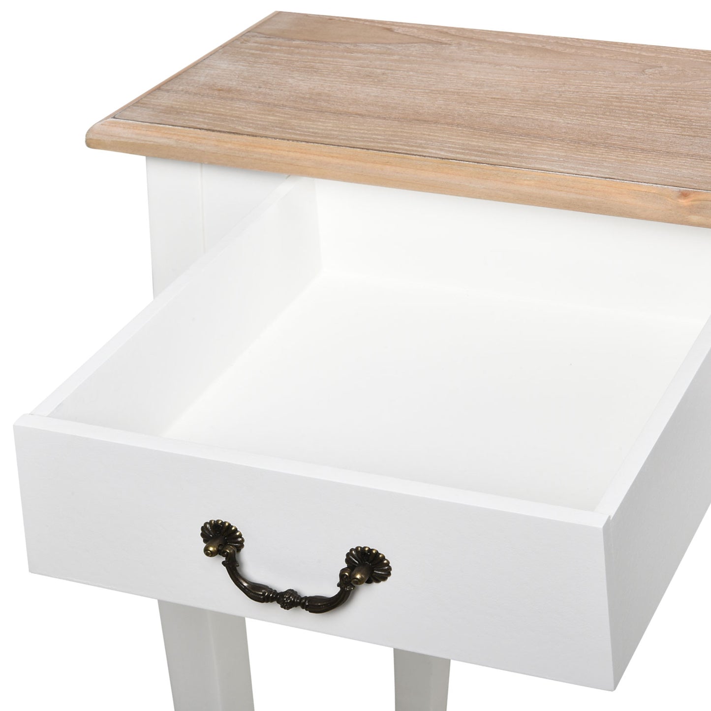 CONSOLA RETRO BLANCA “COUNTRY CHIC DOUBLE DRAWER” image 6