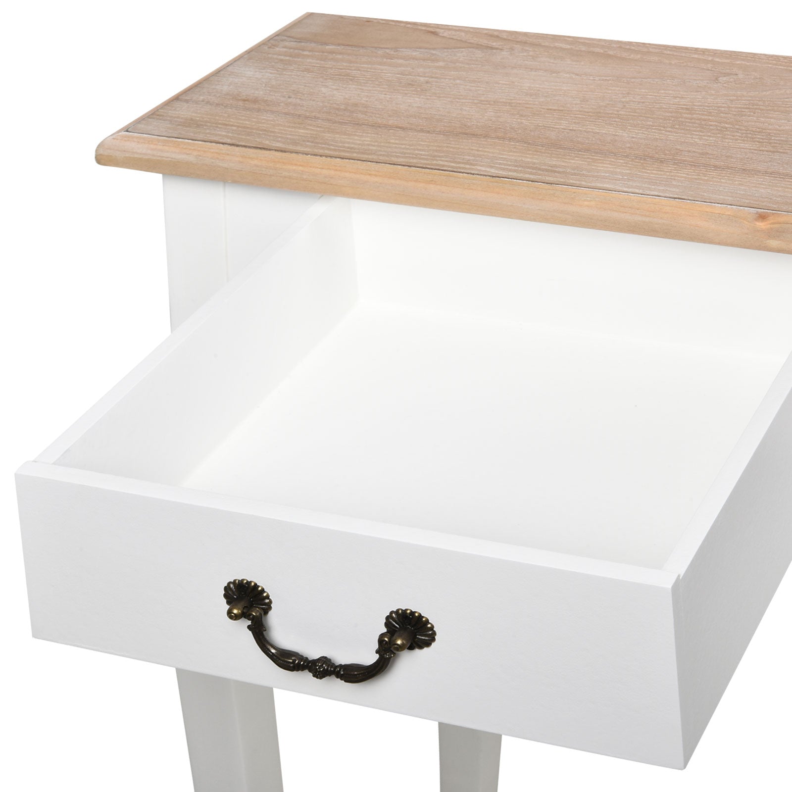 CONSOLA RETRO BLANCA “COUNTRY CHIC DOUBLE DRAWER” image 6