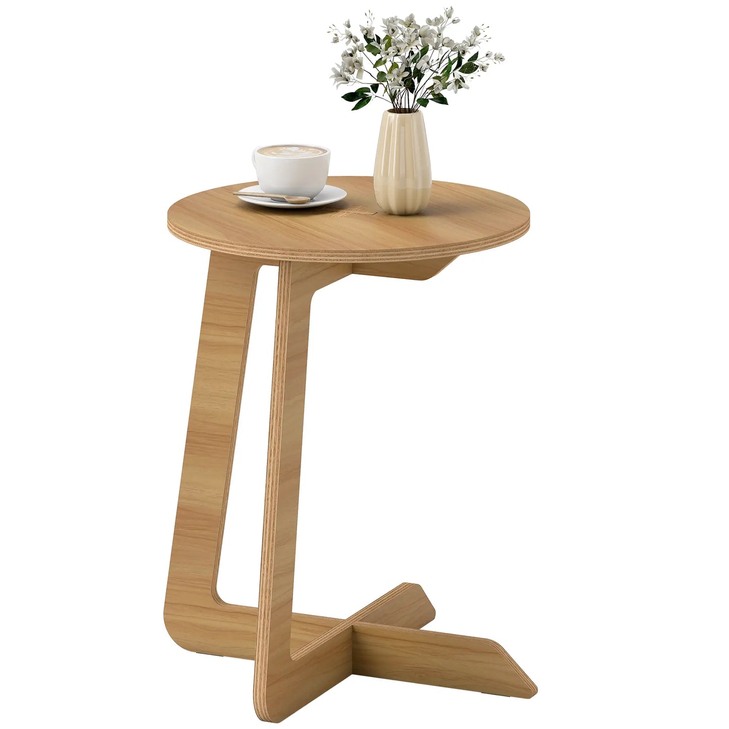 ☕ Mesa Auxiliar FLOW C – Diseño en C 50 cm