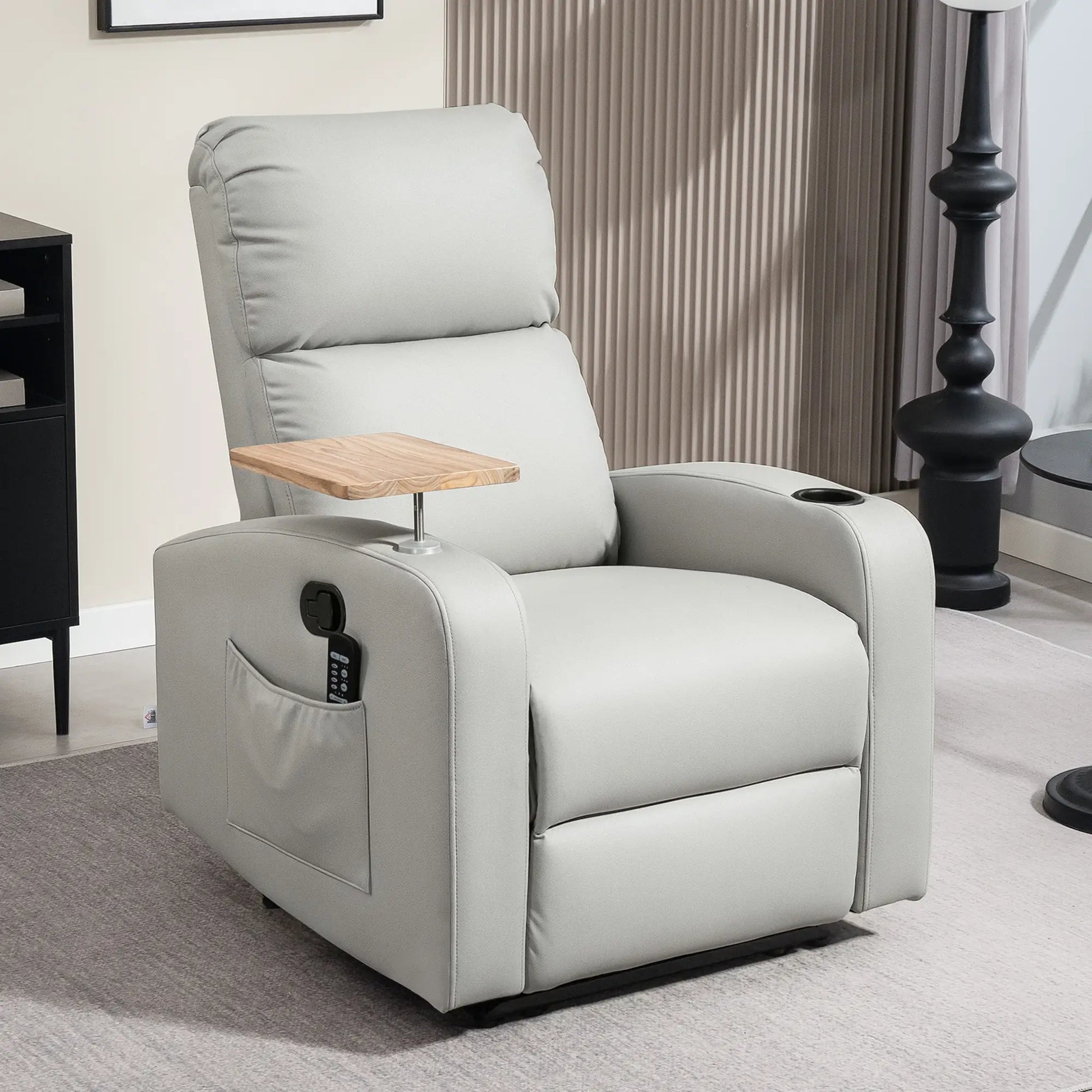 💆‍♂️ Sillón de Masaje MODELO RELAXZEN – Reclinación 145° con Bandeja Giratoria image 0