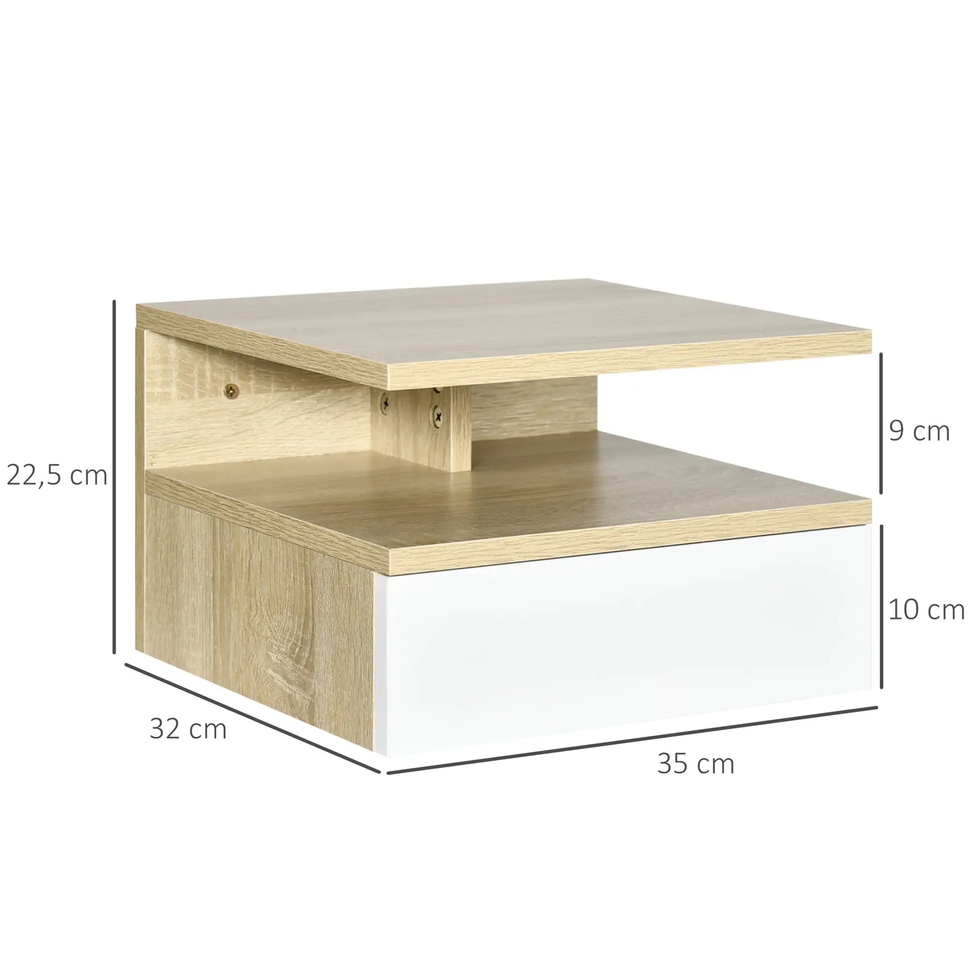 SET DE MESITAS FLOTANTES SKYWOOD DUO ROBLE image 8