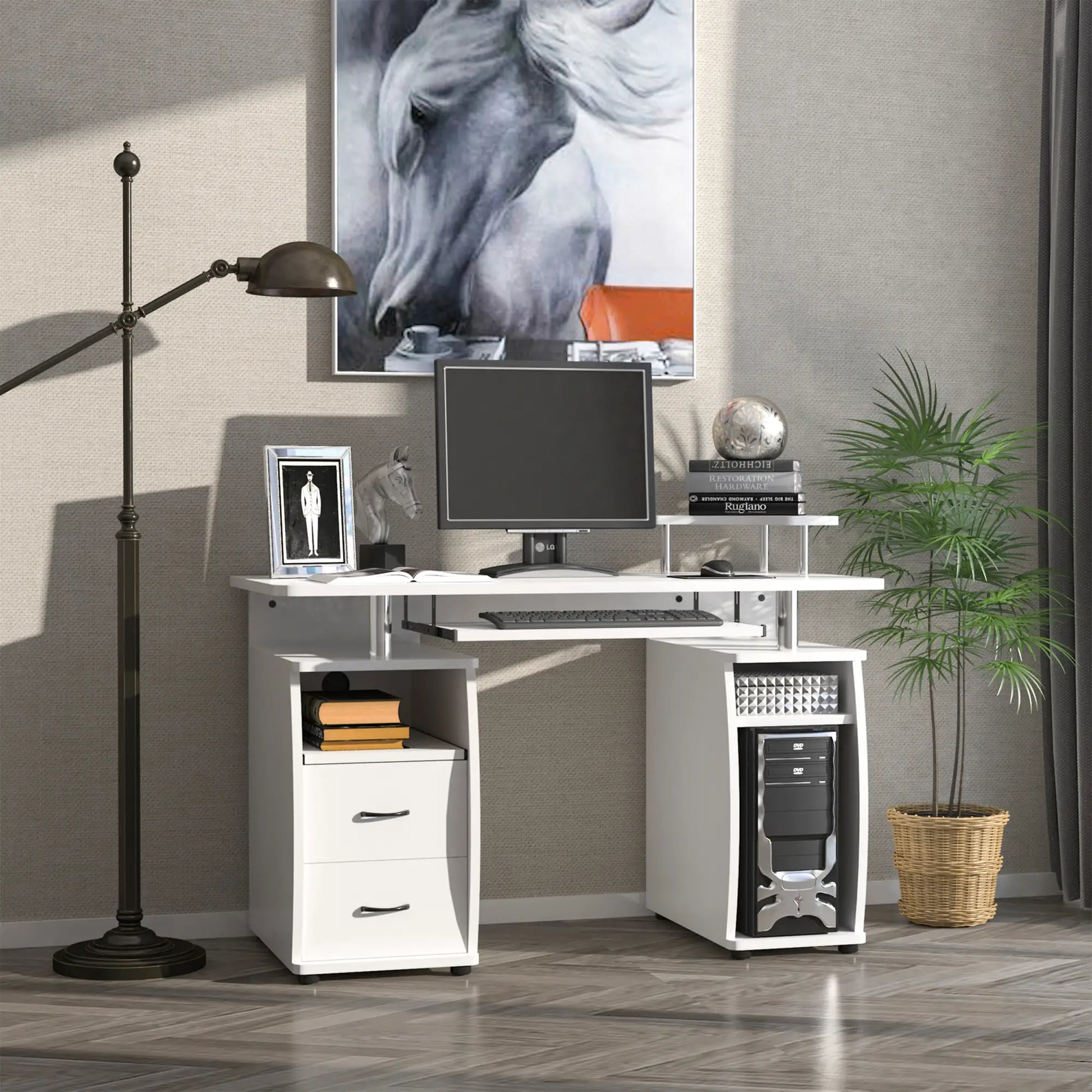ESCRITORIO MULTIFUNCIÓN NOVA DESK CON ESTANTERÍAS Y CAJONES 120 CM image 0