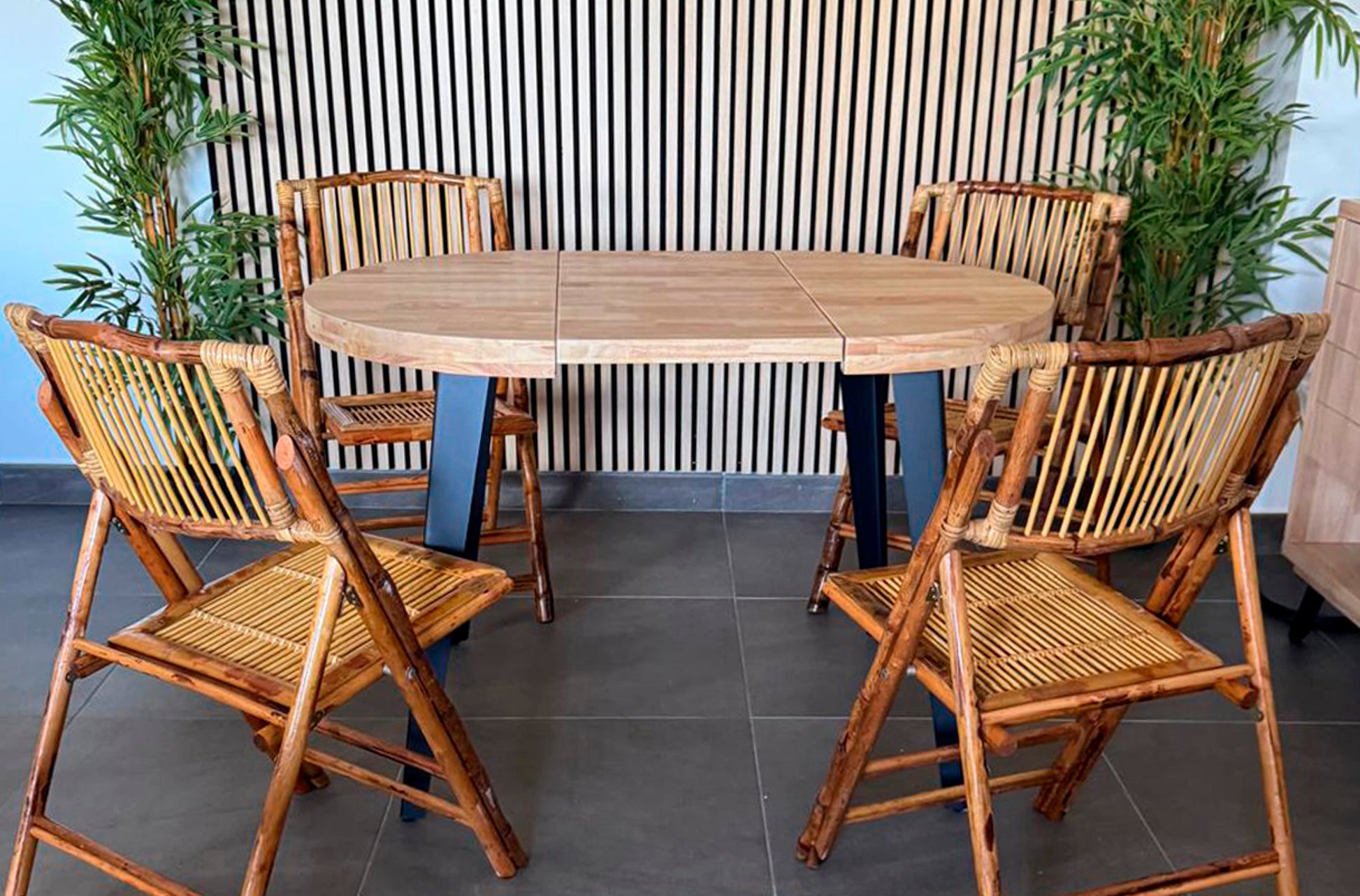 MESA DE COMEDOR REDONDA EXTENSIBLE BERG 80 image 3