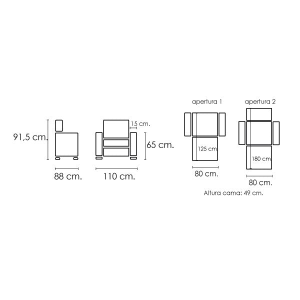 Sofá cama Izan individual image 4