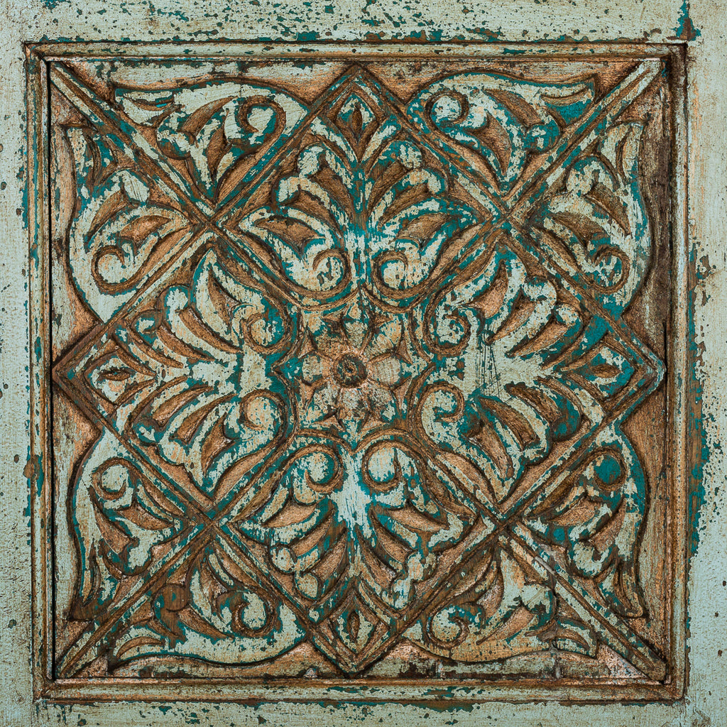 ARMARIO DALIAN VERDE AGUAMARINA ARTESANAL DE MADERA MACIZA image 3