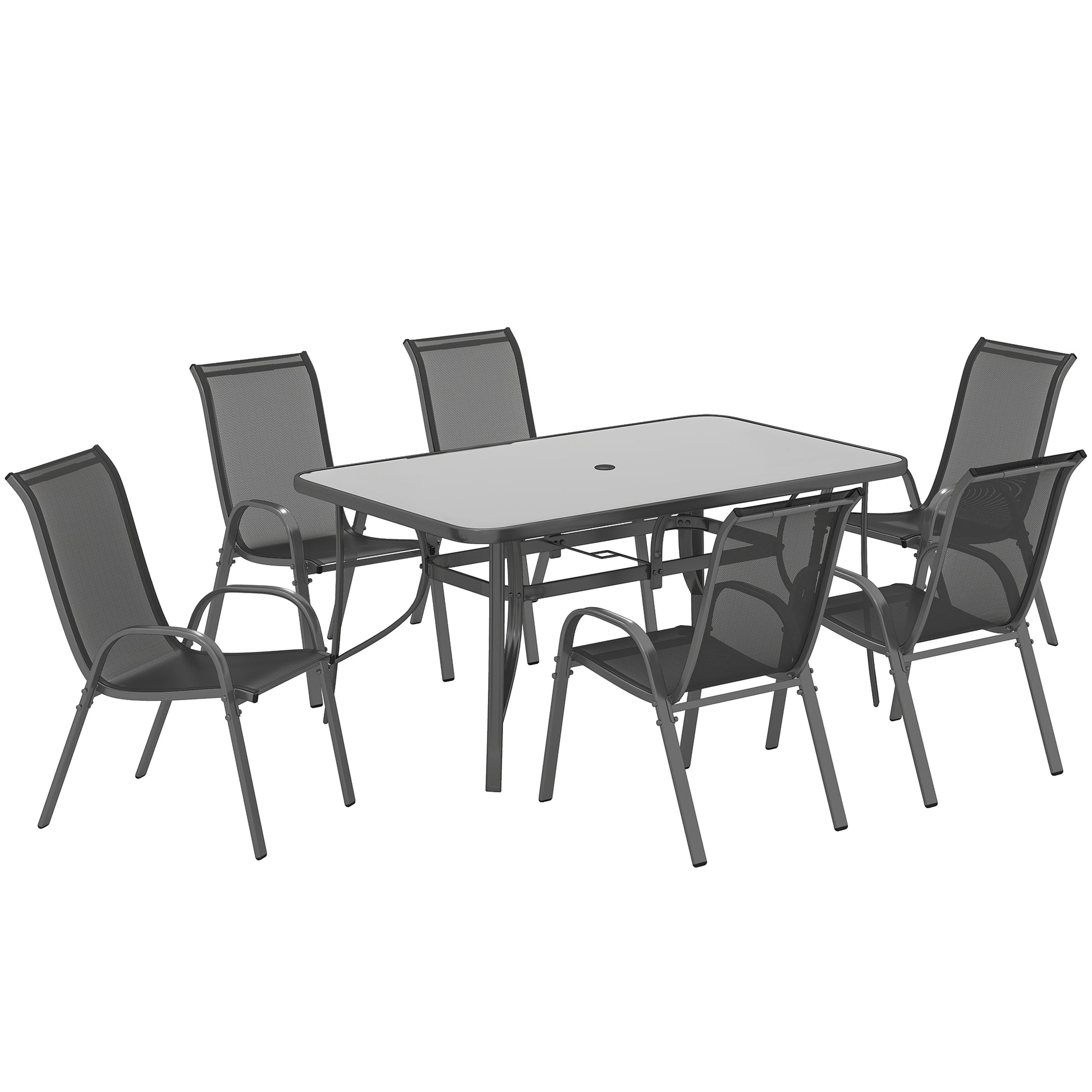 CONJUNTO DE JARDÍN OASIS DINING 7 PIEZAS – MESA Y 6 SILLAS PARA TERRAZA image 5