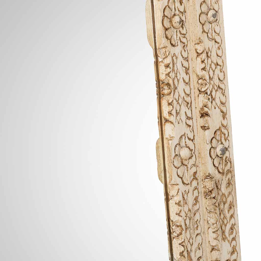ESPEJO DALIAN ARTESANAL BLANCO DE MADERA image 4