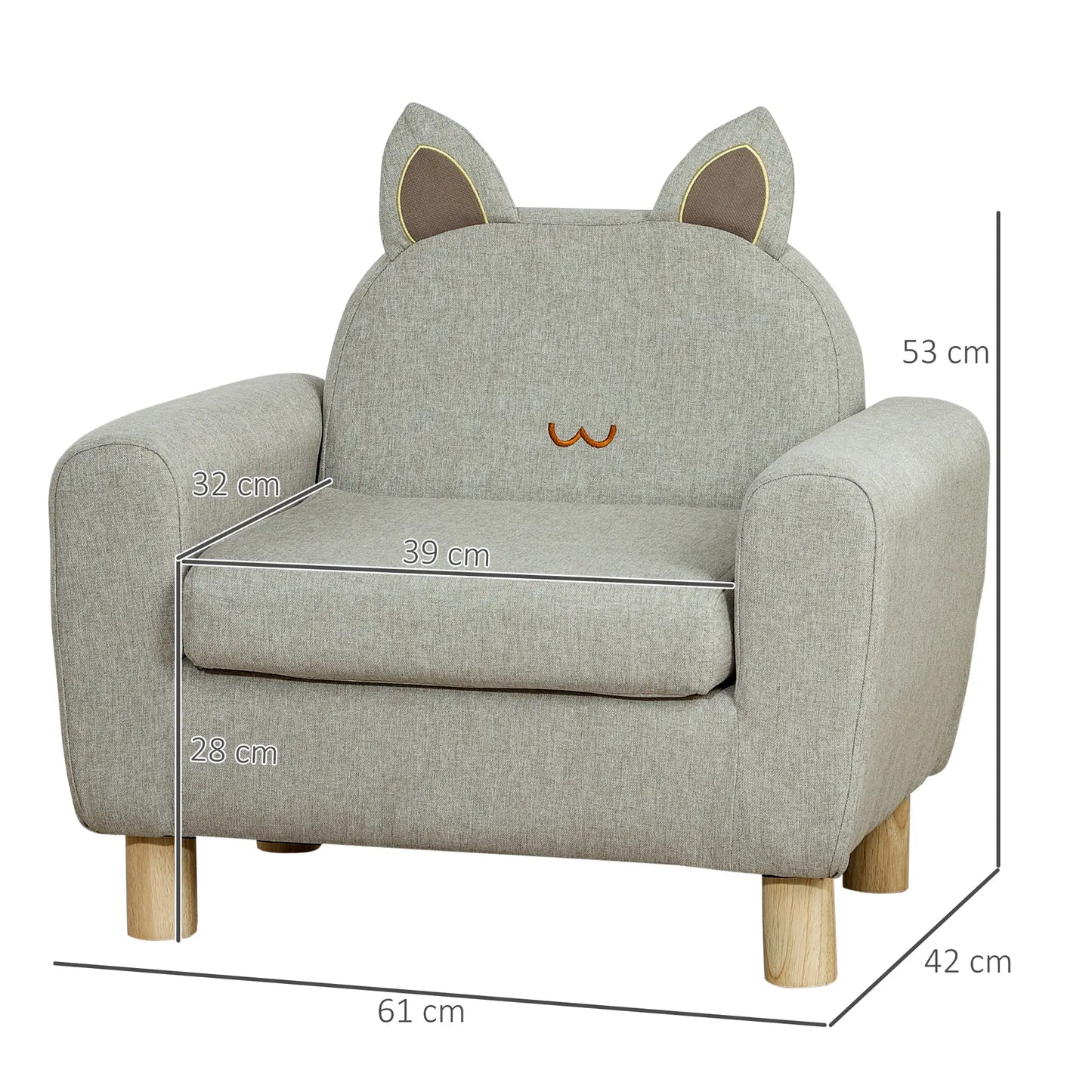 SILLÓN INFANTIL FELINO CAT MARRÓN image 3