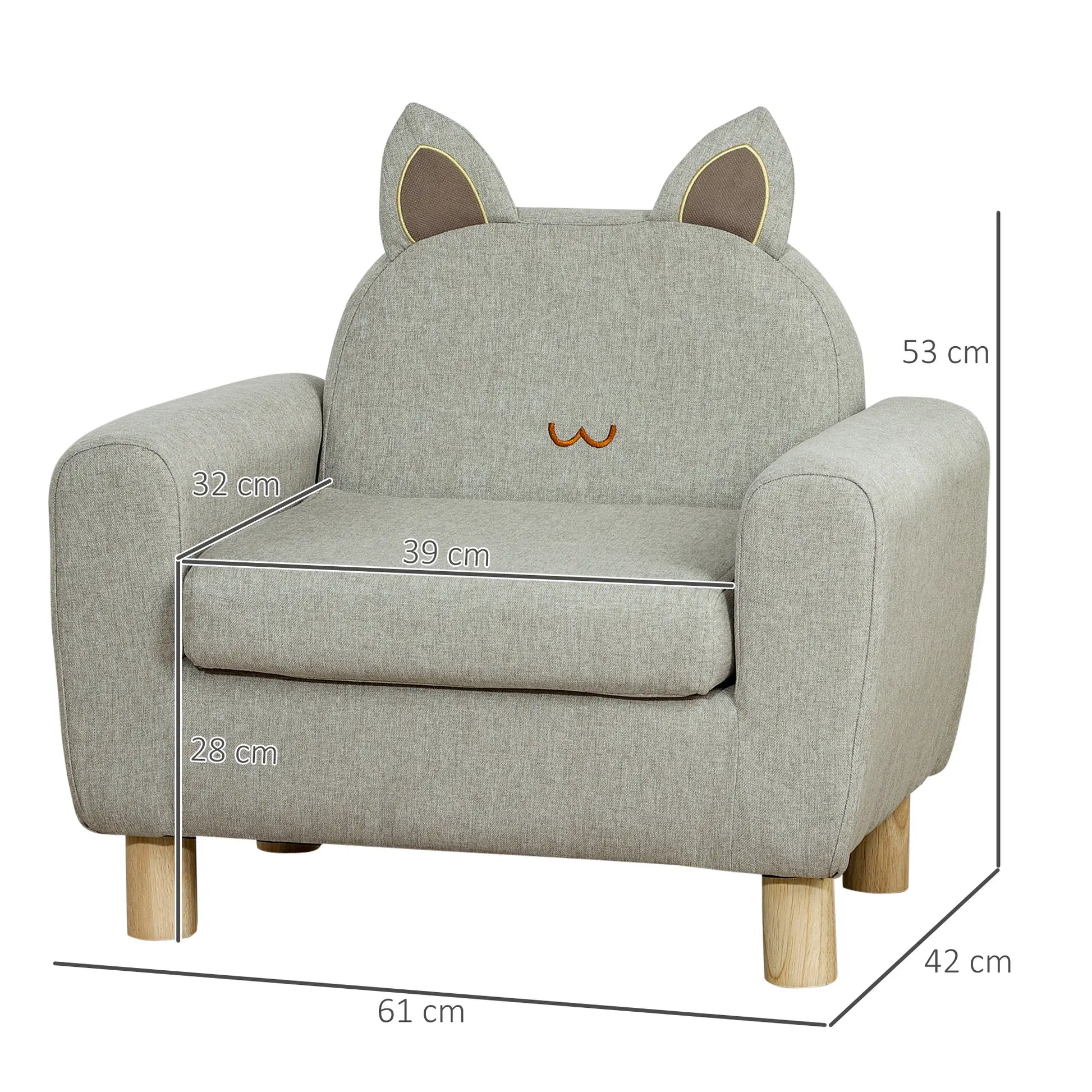 SILLÓN INFANTIL FELINO CAT MARRÓN image 3