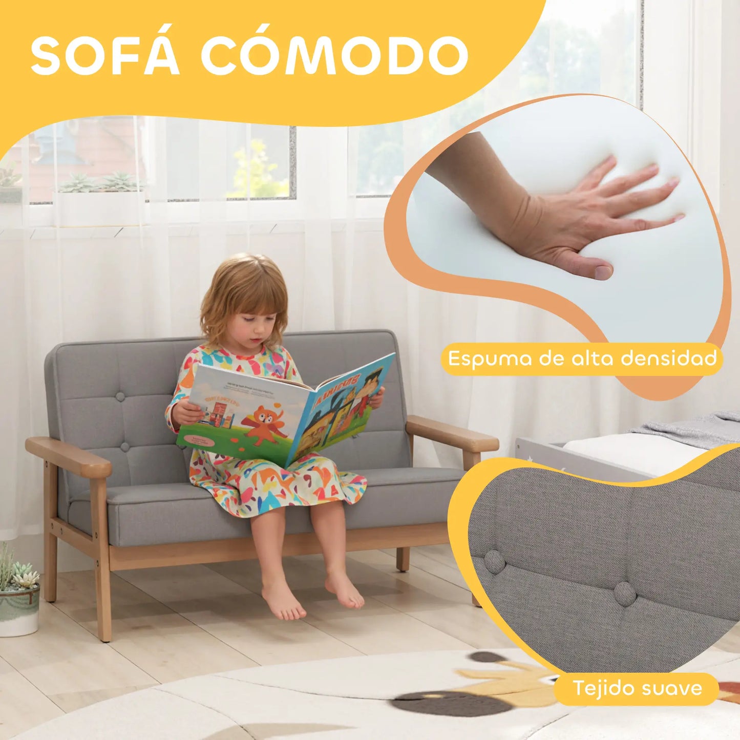 SOFÁ INFANTIL NUBE KIDS – SOFÁ PARA NIÑOS 2 PLAZAS image 5