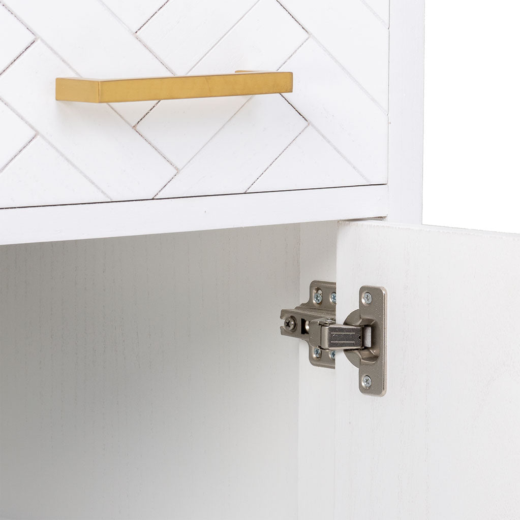 APARADOR MARTA DE MADERA Y METAL BLANCO 2 CAJONES + 2 PUERTAS image 6