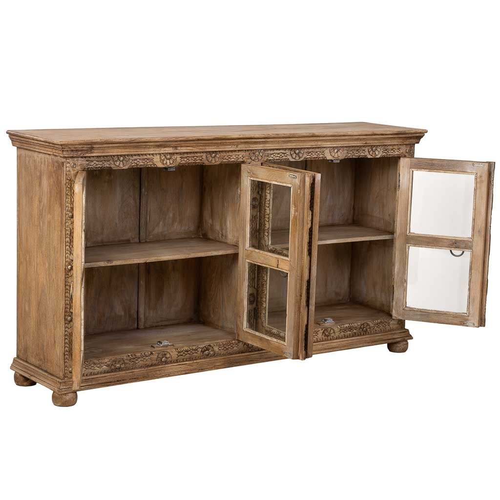 APARADOR DALIAN ARTESANAL GRAN FORMATO MARRÓN ENVEJECIDO image 1