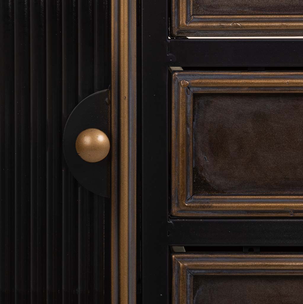 KIT APARADOR ALTO ALKA 2P + 3C DE METAL MARRÓN image 4