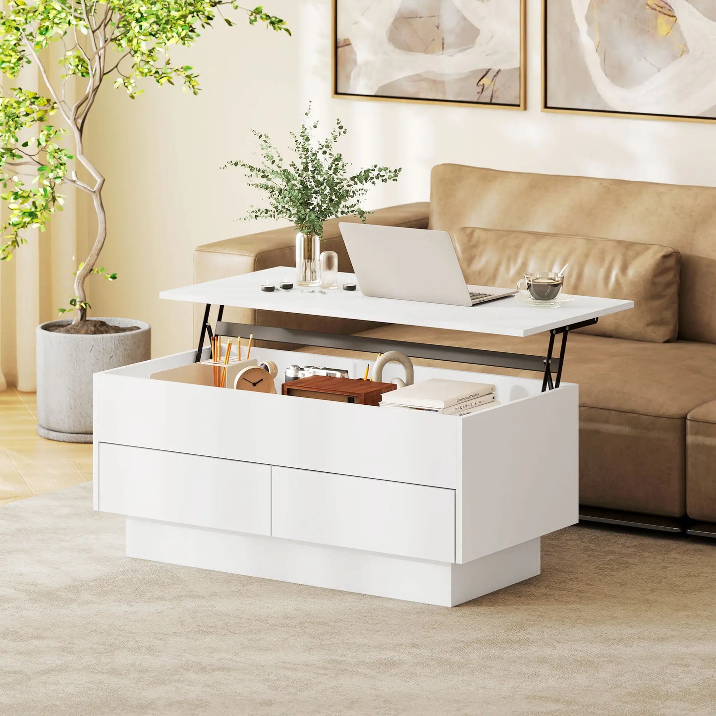 Mesa de Centro Elevable “LIFTBOX WHITE 100” image 3