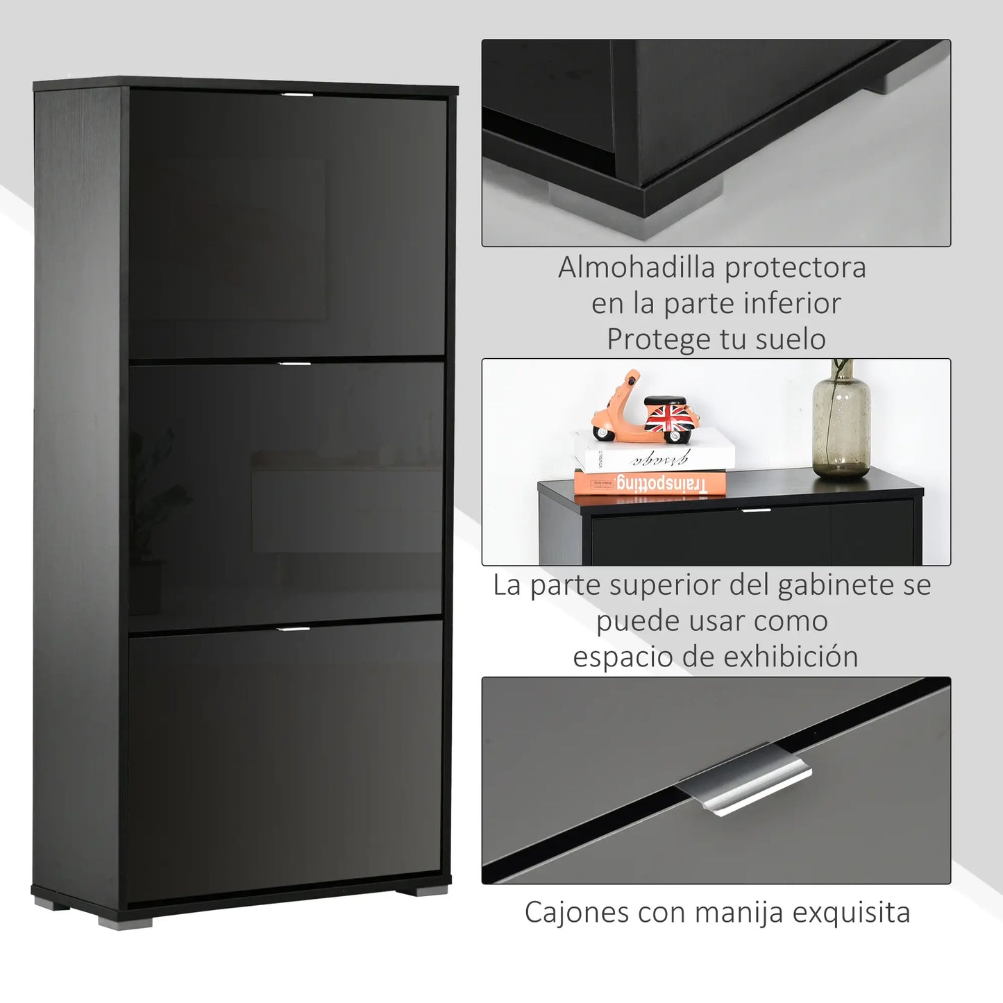 ZAPATERO MODERNO NEGRO VERTIK 18 image 9