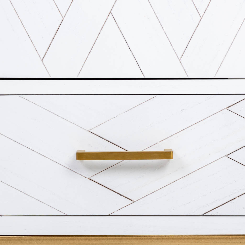 ARMARIO MARTA DE MADERA Y METAL BLANCO 2 PUERTAS Y 1 CAJÓN image 4