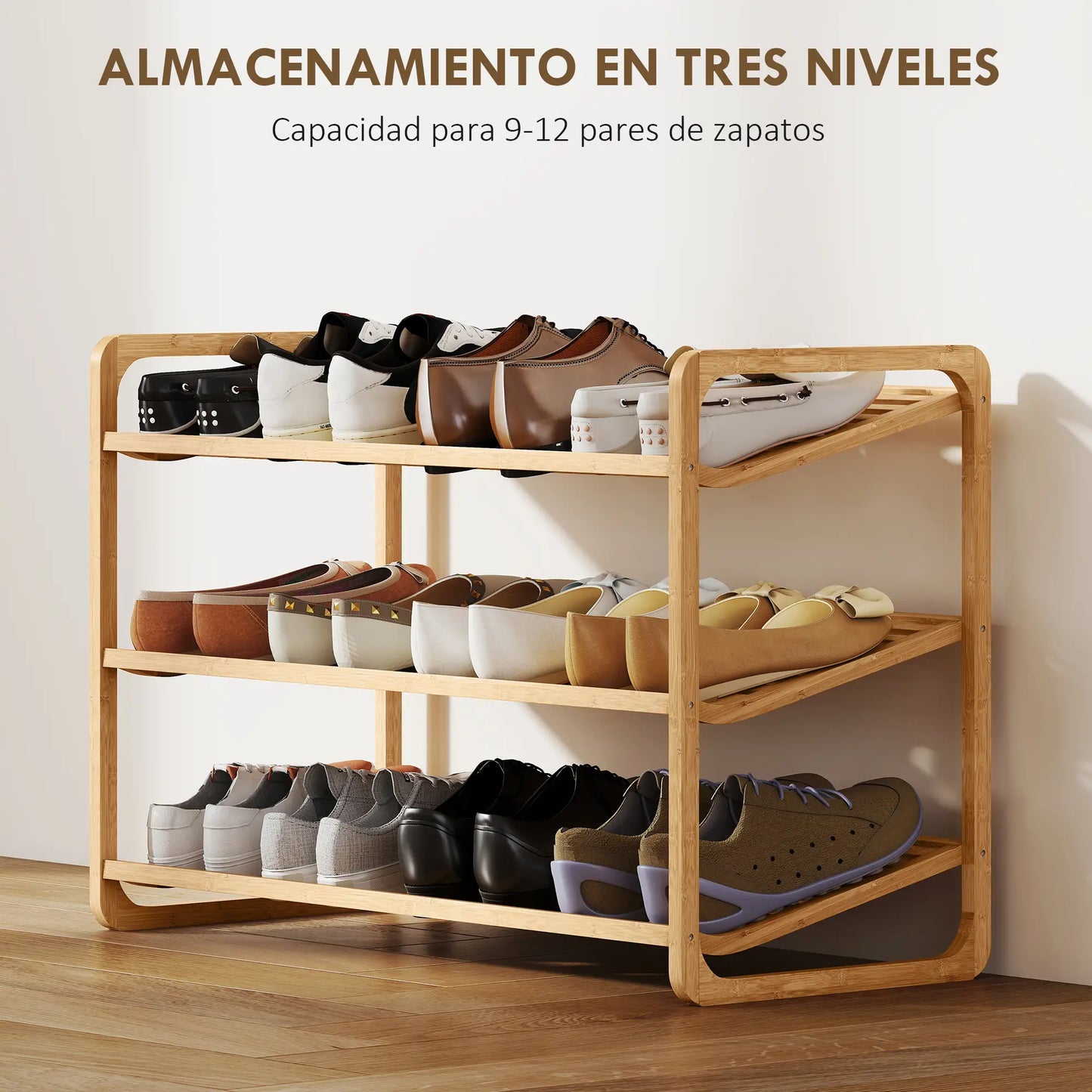 ZAPATERO DE BAMBÚ NATURAL BAMBUHOME 3N image 3