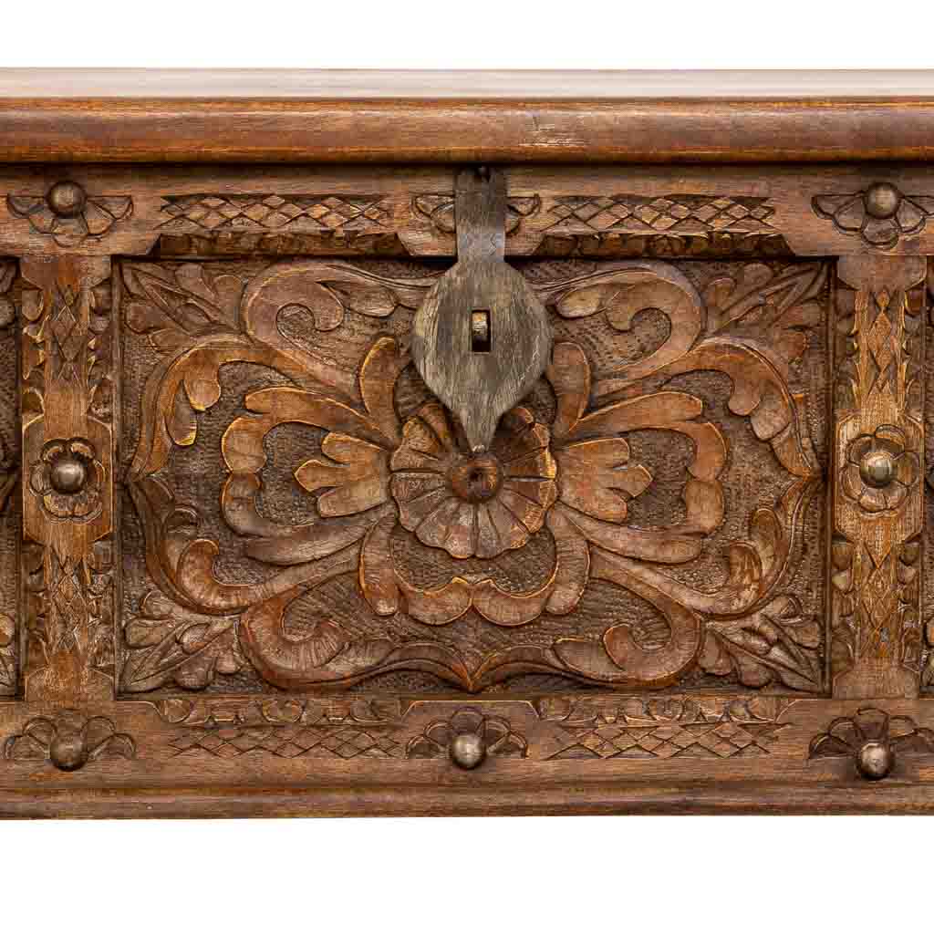 MUEBLE BAÚL BAJO DALIAN ARTESANAL DE MADERA MACIZA image 6