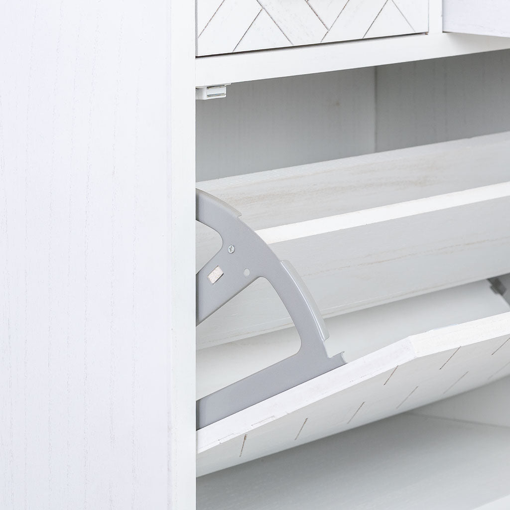 ZAPATERO MARTA DE MADERA Y METAL CON 2 CAJONES Y 2 PUERTAS image 4