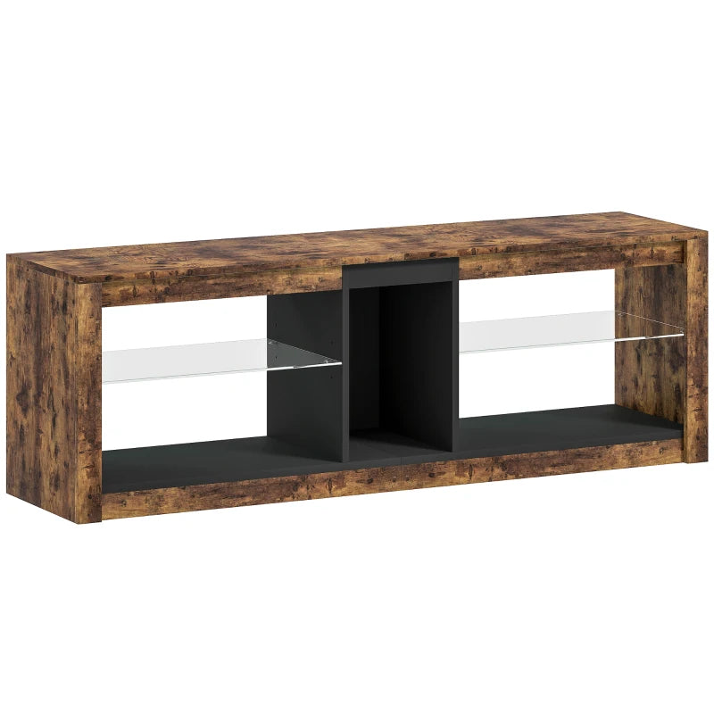 Mueble TV 140 cm Marrón Rústico con LED image 4