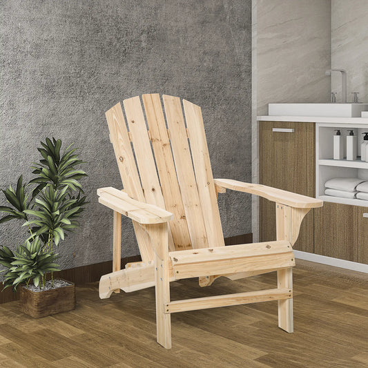 SILLA DE JARDÍN ADIRONDACK MADERA NATURAL RELAXWOOD image 0