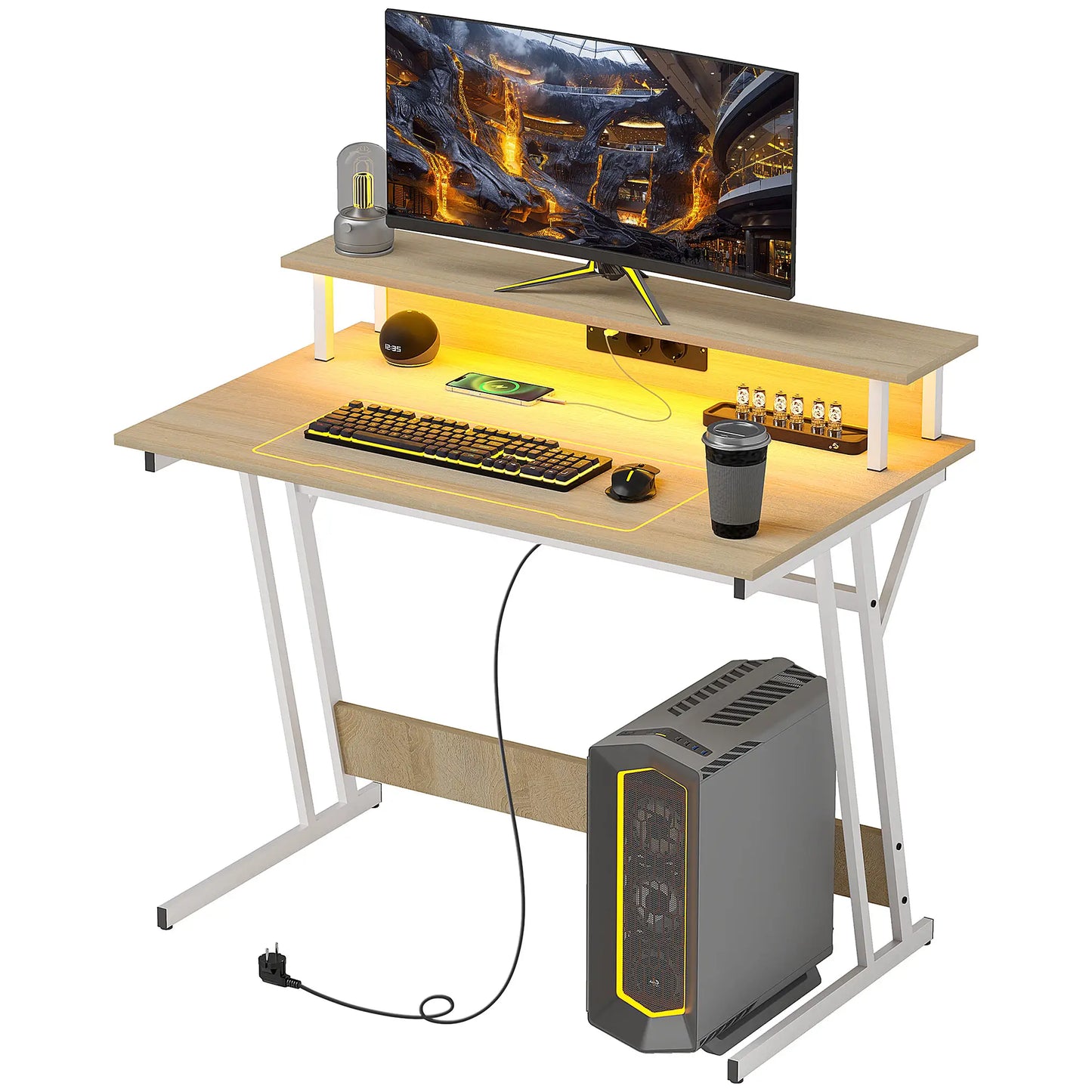 ESCRITORIO GAMING LUXFORGE RGB 100 CON LUCES LED image 8