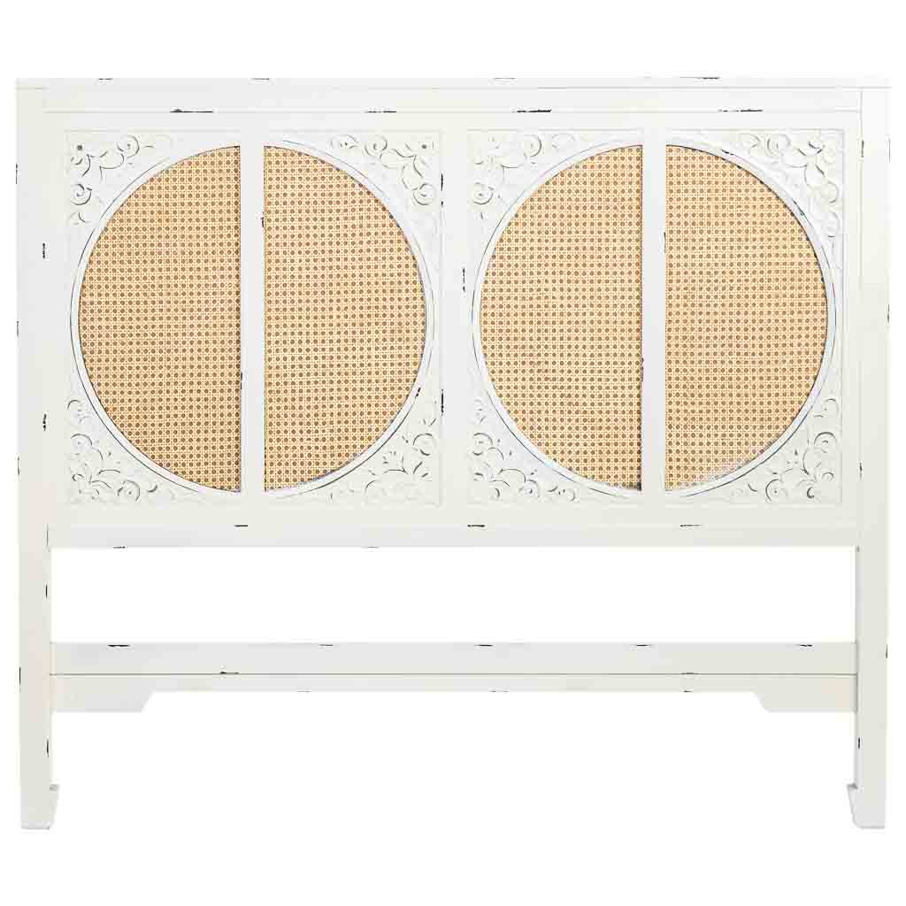 CABECERO DE CAMA ALIKA DE MADERA CON REJILLA BLANCO image 1