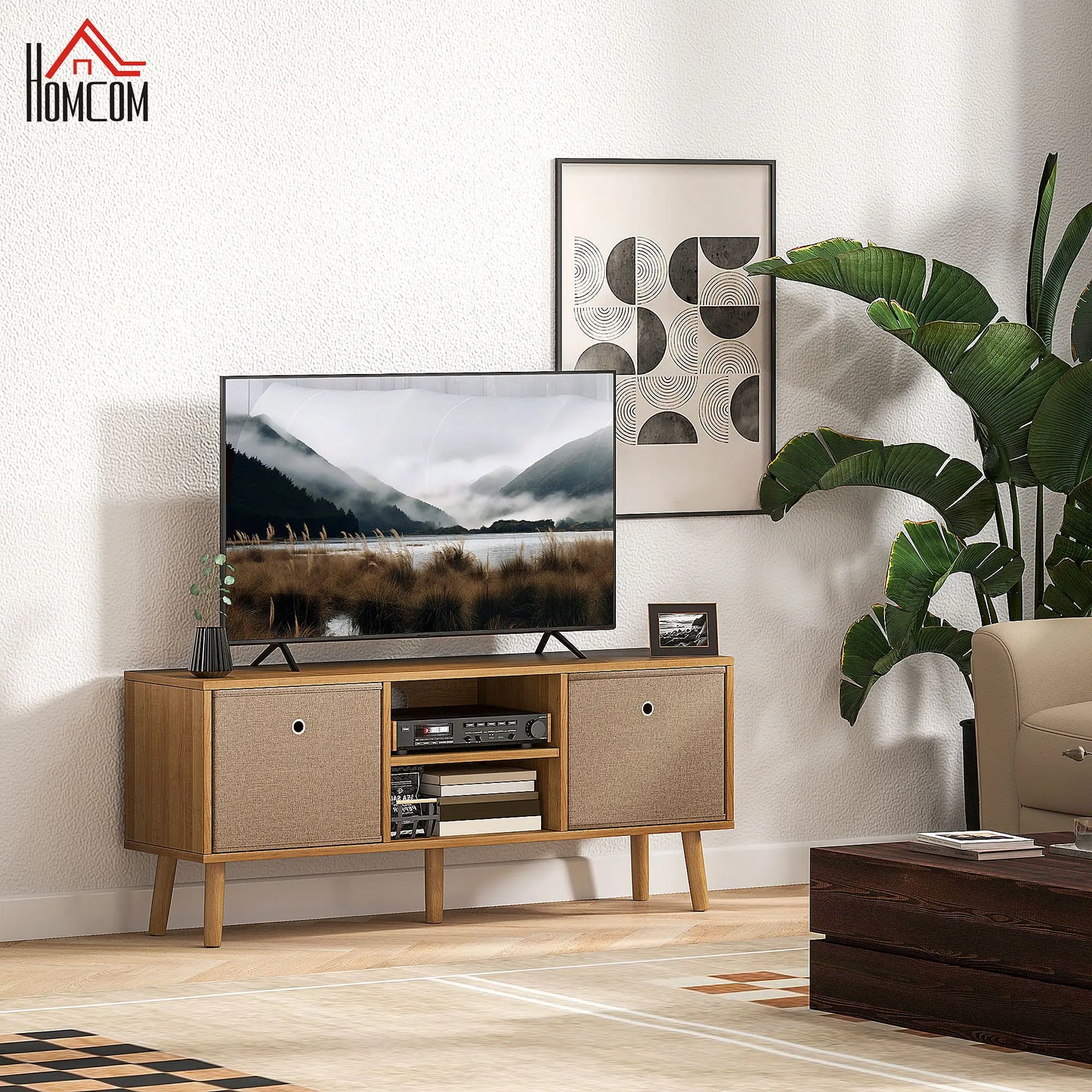 MUEBLE TV 110 CM MADERA & MARRÓN image 0
