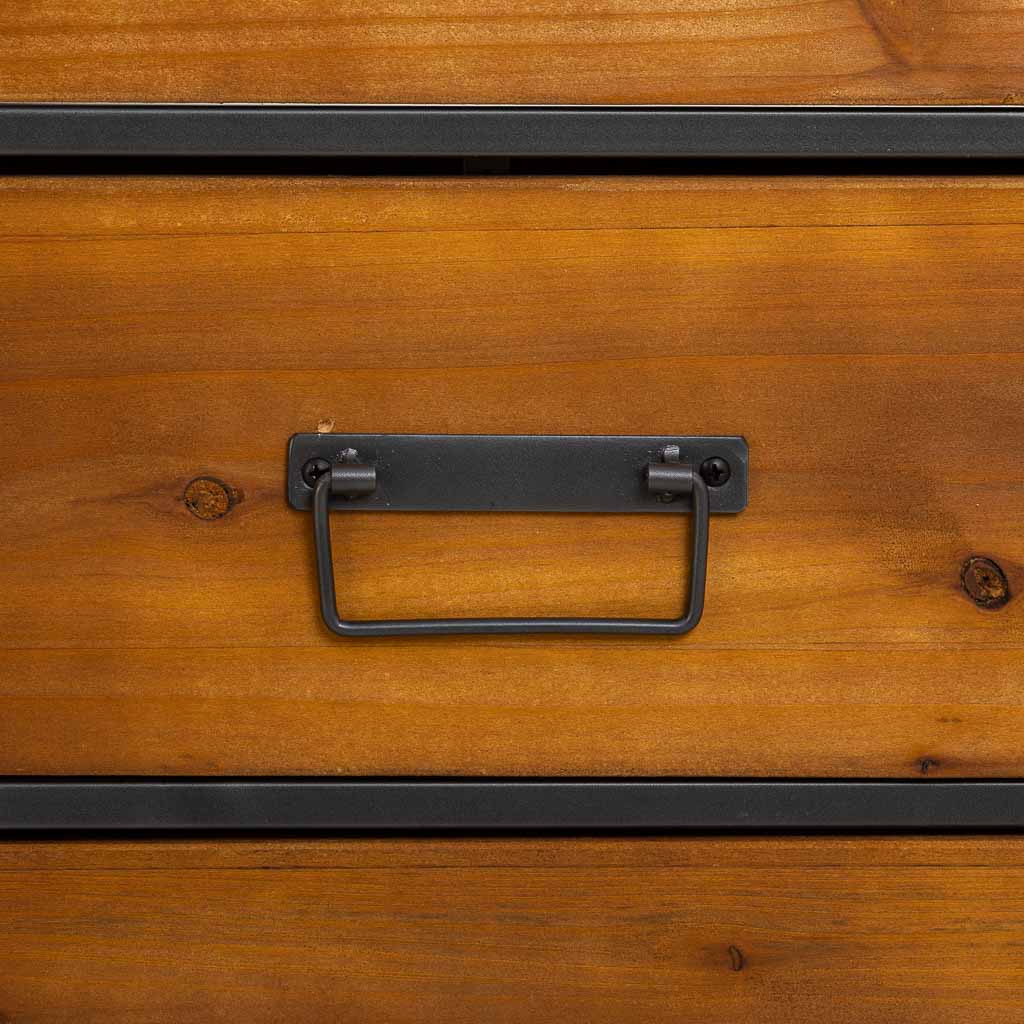 APARADOR AIKO DE METAL CON 3 CAJONES Y 2 PUERTAS MARRÓN image 5