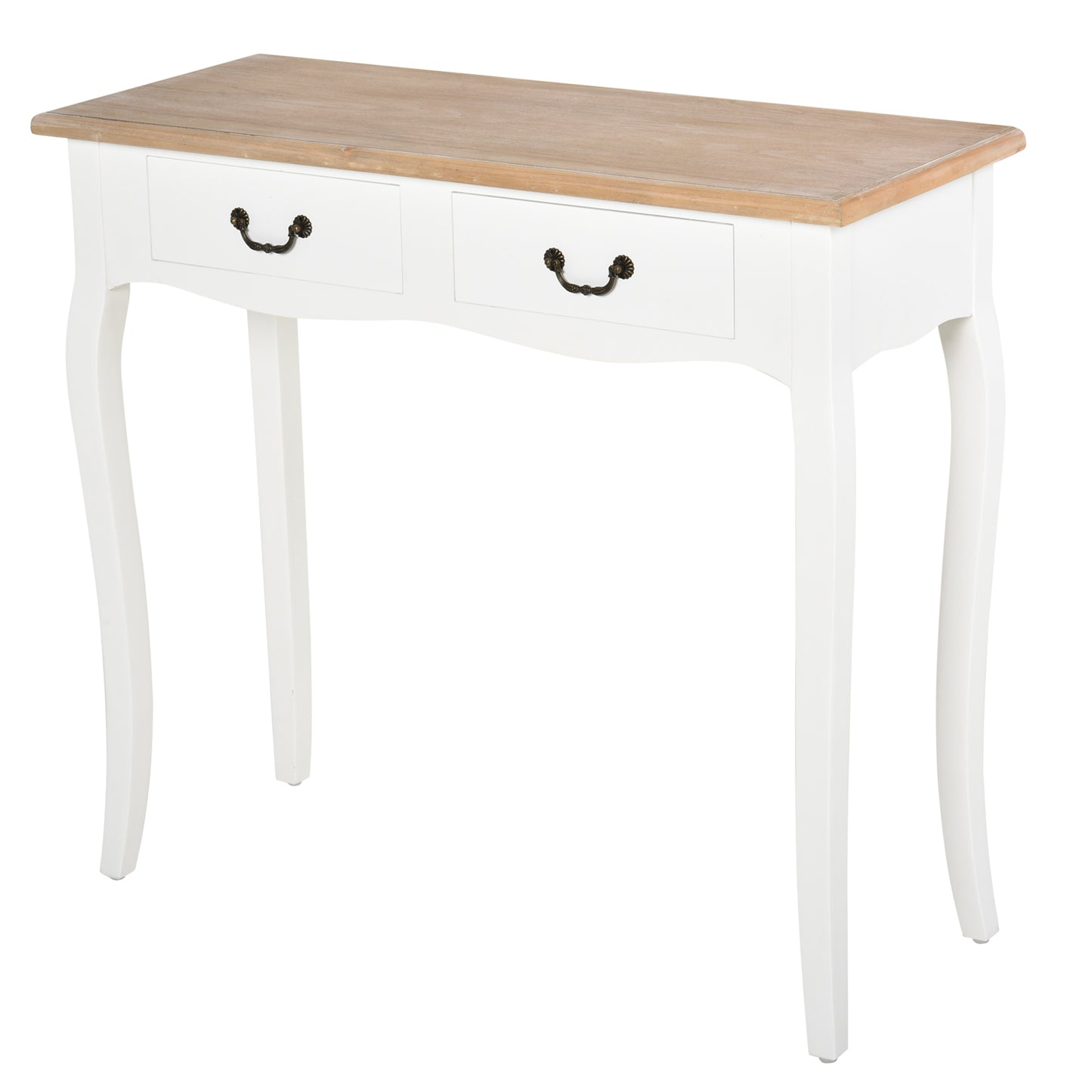 CONSOLA RETRO BLANCA “COUNTRY CHIC DOUBLE DRAWER” image 4