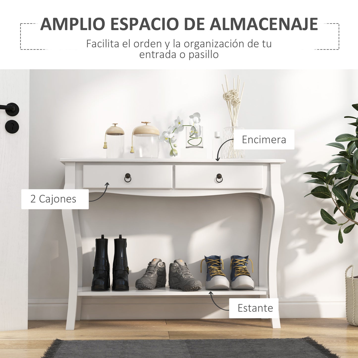 CONSOLA BLANCO BRILLO ELEGANCE PURE image 3