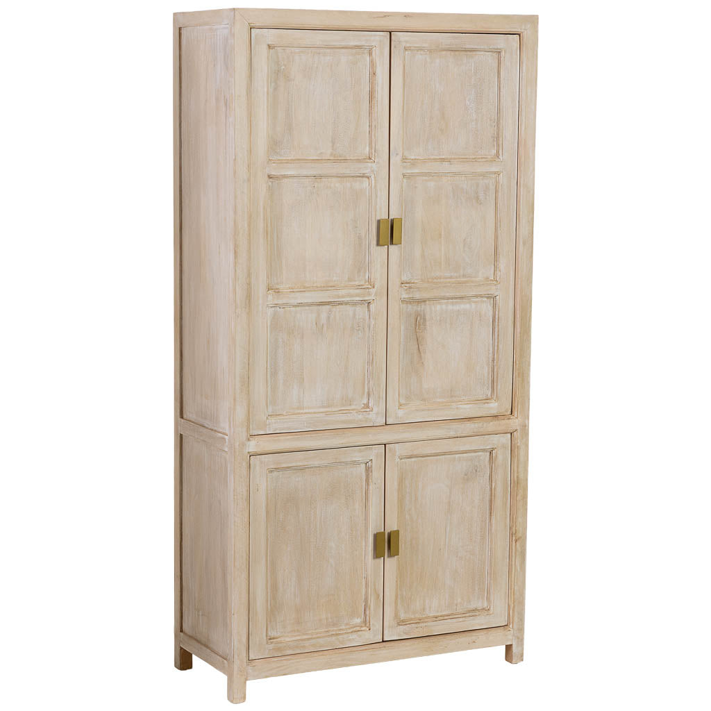 ARMARIO ALMA DE MADERA BLANCA 4 PUERTAS image 0