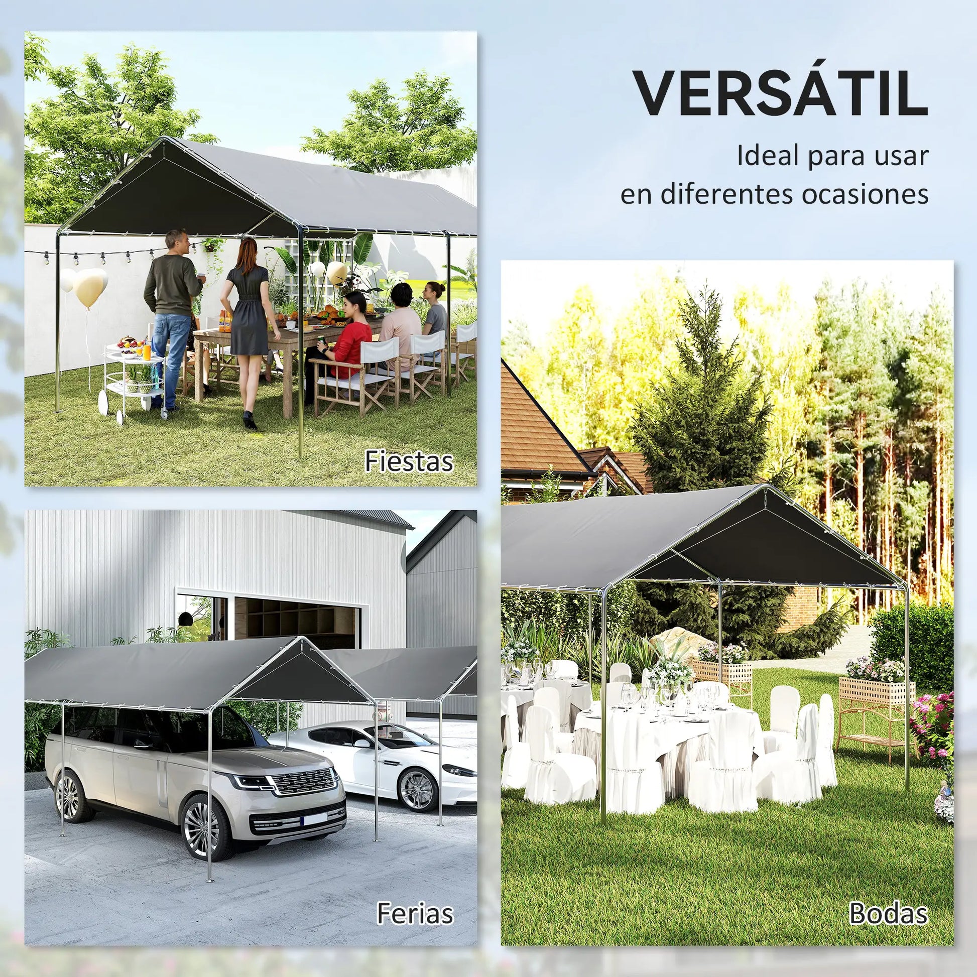 CARPA GARAJE PORTÁTIL TITAN PARK 3X6 PARA COCHE image 1